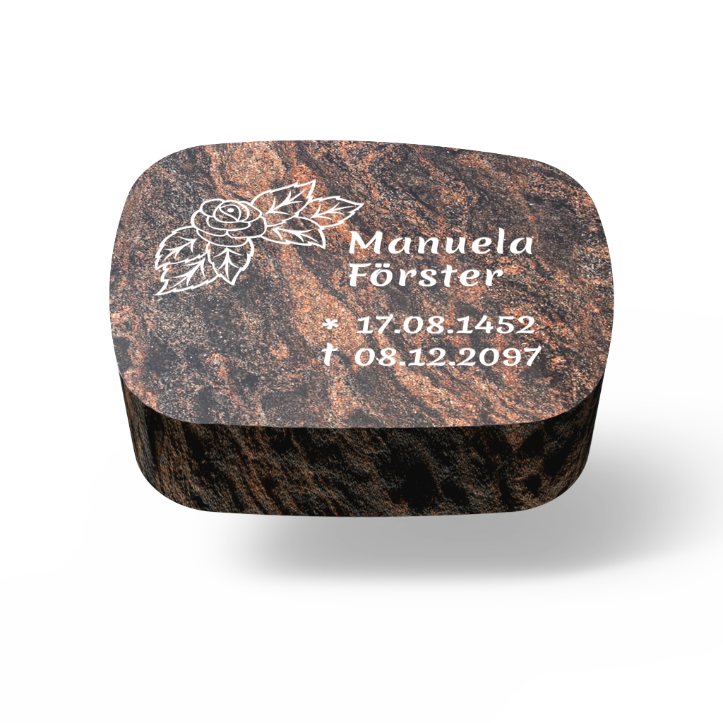 Zeitlos elegante Grabplatte 30 x 20 x 12 cm