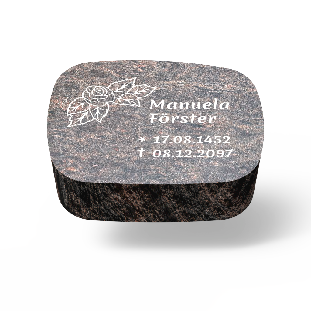 Zeitlos elegante Grabplatte 30 x 20 x 12 cm