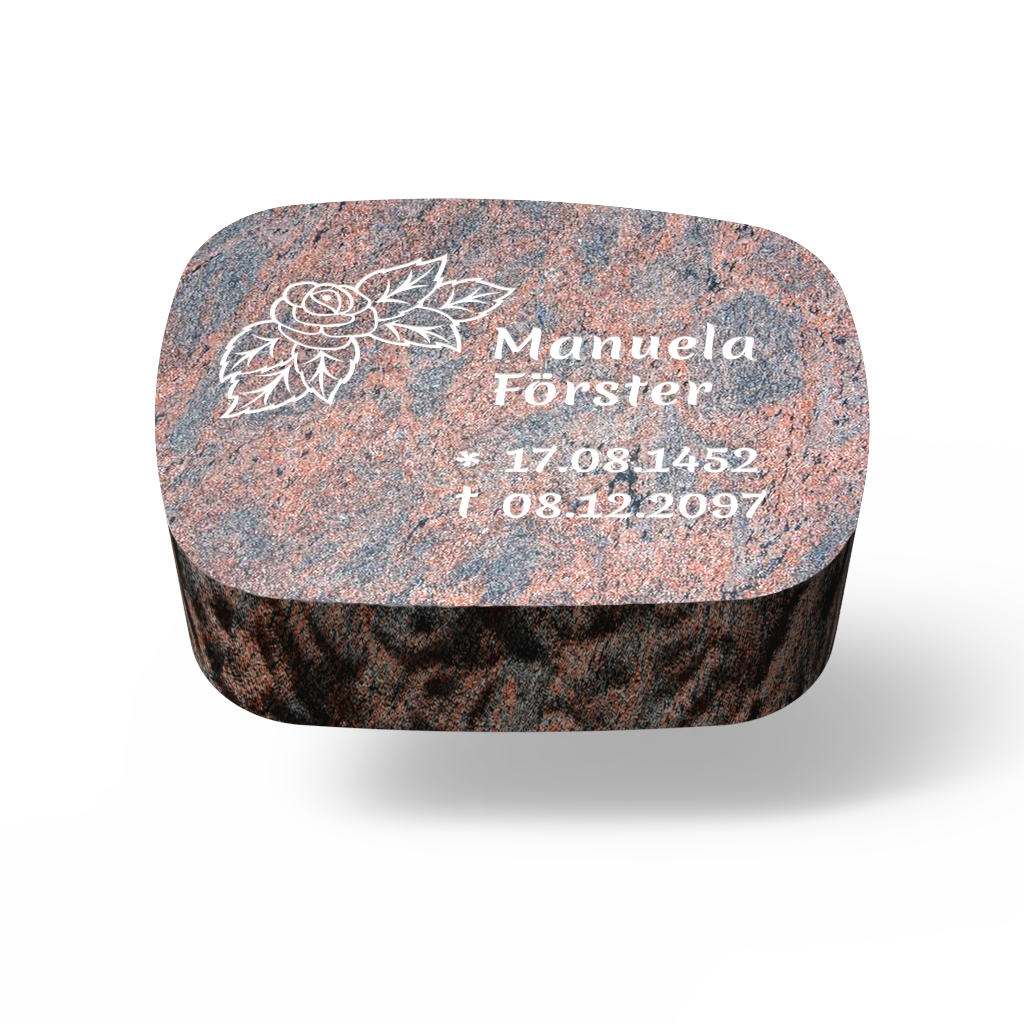 Zeitlos elegante Grabplatte 30 x 20 x 12 cm