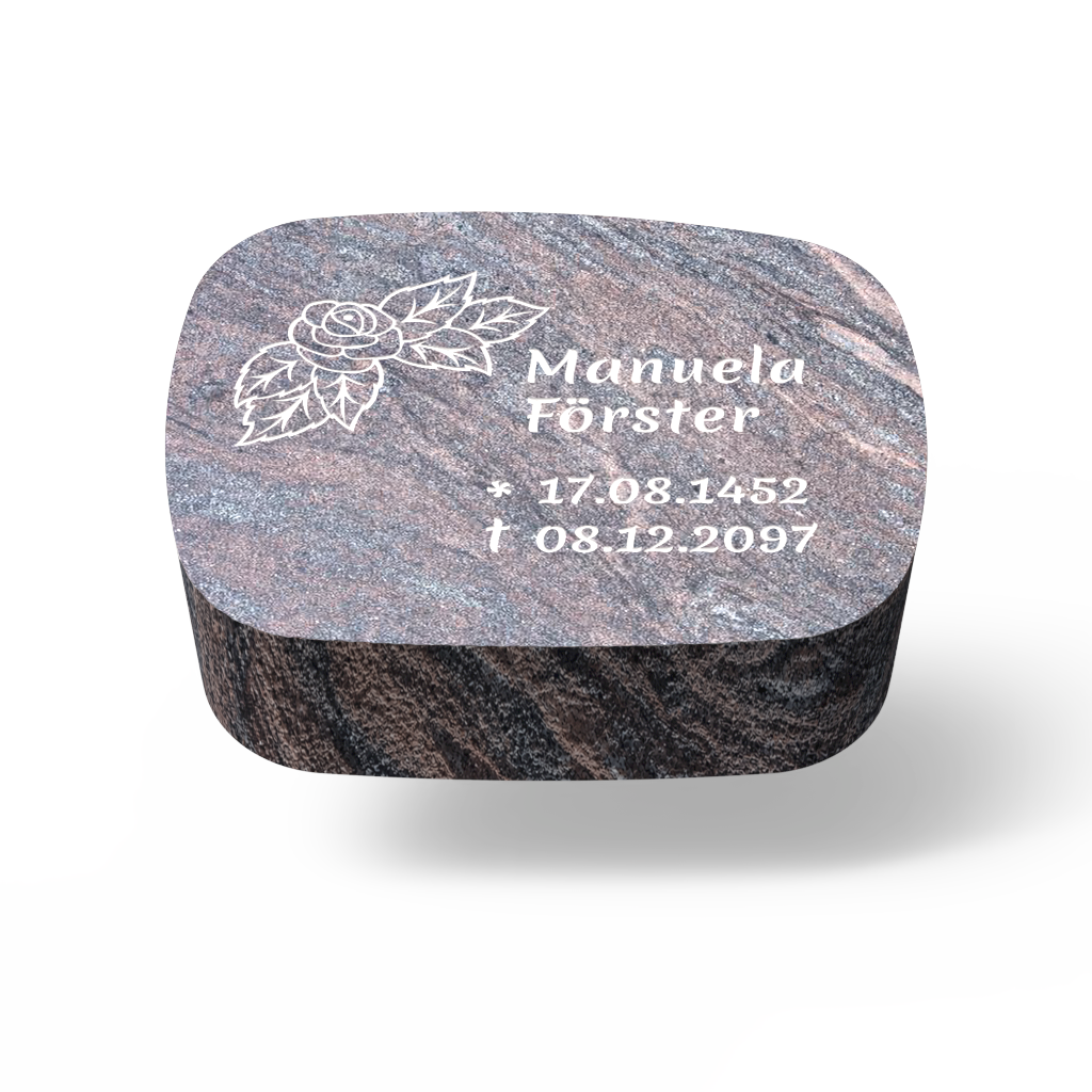 Zeitlos elegante Grabplatte 30 x 20 x 12 cm
