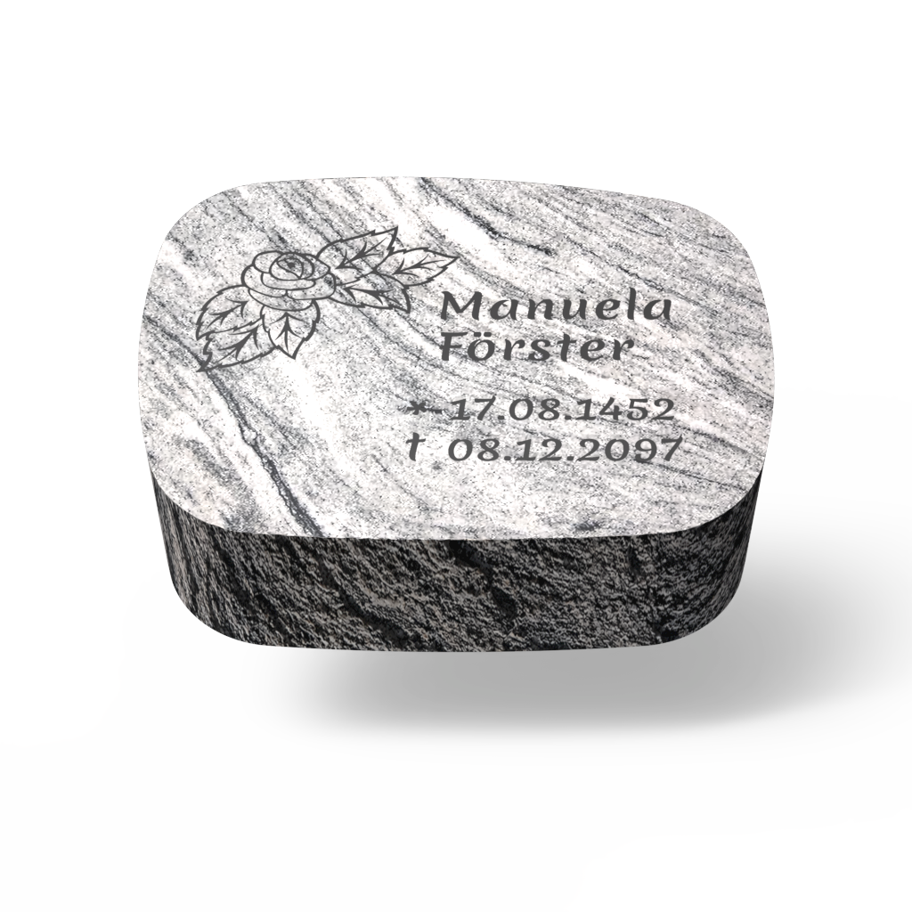 Zeitlos elegante Grabplatte 30 x 20 x 12 cm
