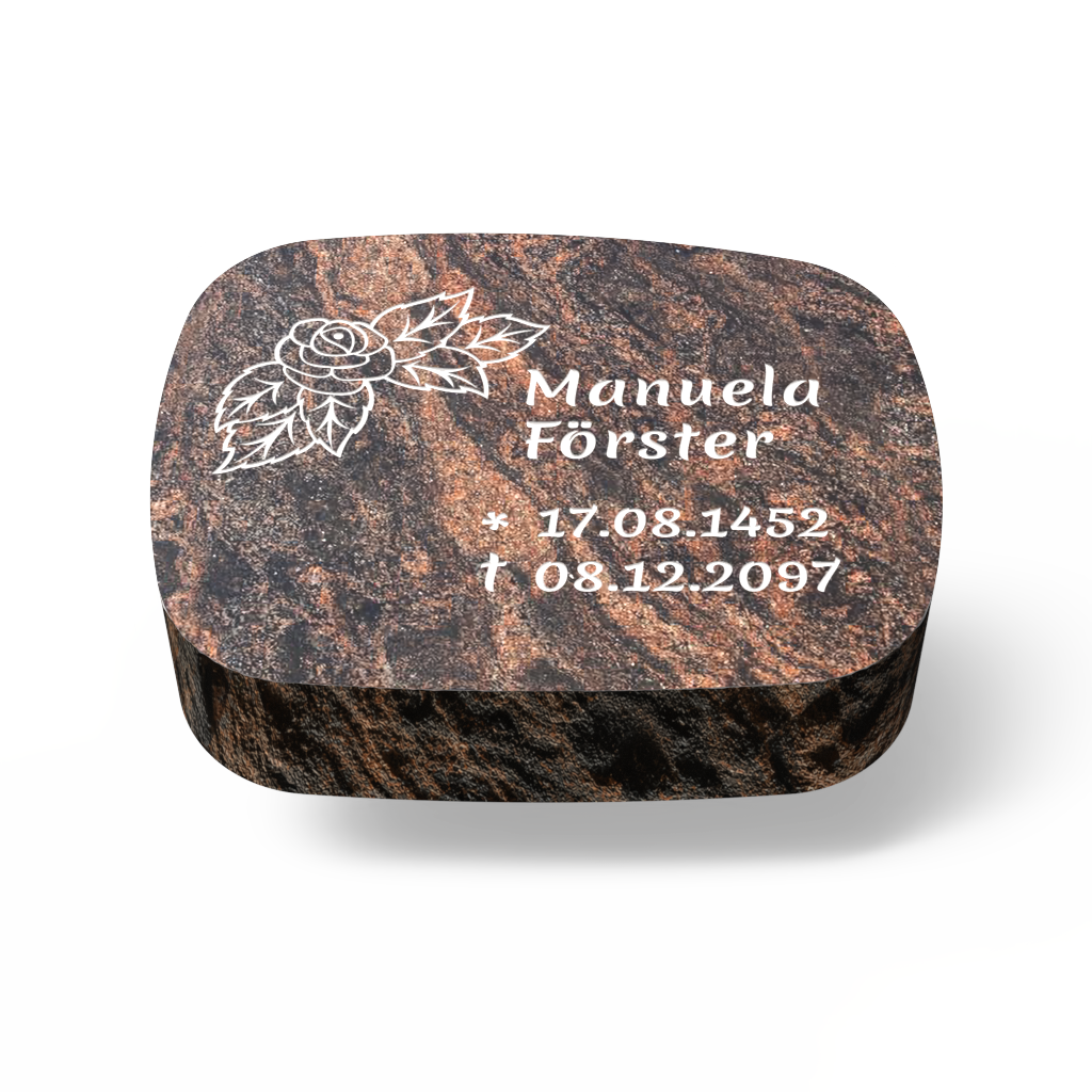 Zeitlos elegante Grabplatte 40 x 30 x 10 cm