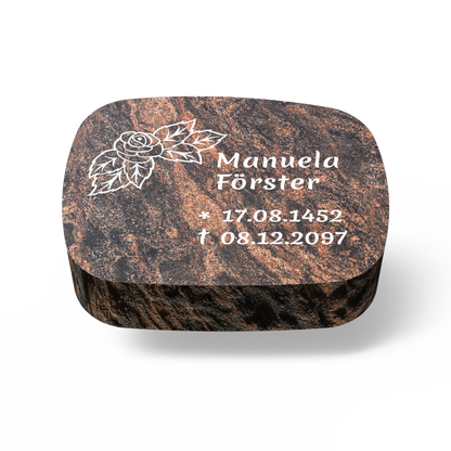 Zeitlos elegante Grabplatte 40 x 30 x 10 cm