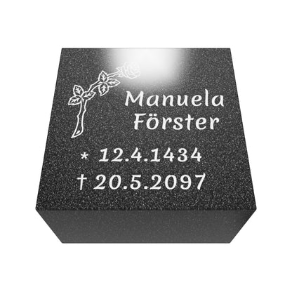 Grabmal für Urnengrab 20x20x12 cm aus Granit |